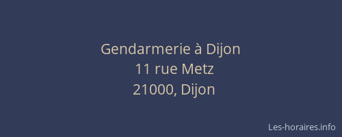 Gendarmerie à Dijon