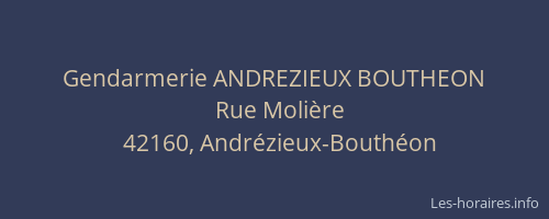 Gendarmerie ANDREZIEUX BOUTHEON