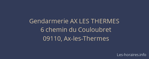 Gendarmerie AX LES THERMES