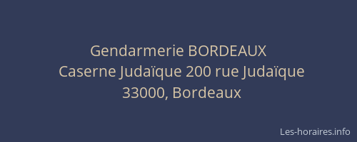 Gendarmerie BORDEAUX