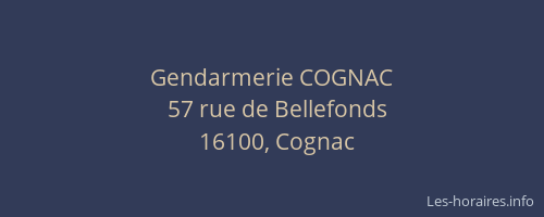 Gendarmerie COGNAC