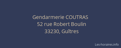 Gendarmerie COUTRAS