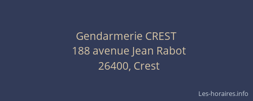 Gendarmerie CREST