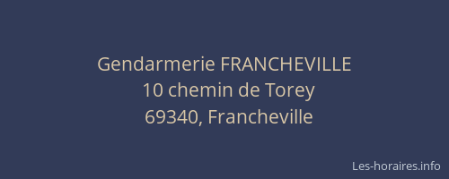Gendarmerie FRANCHEVILLE