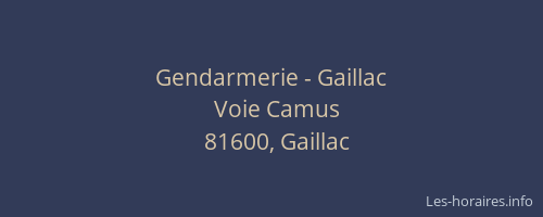 Gendarmerie - Gaillac