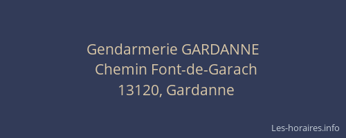 Gendarmerie GARDANNE