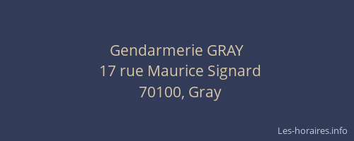 Gendarmerie GRAY