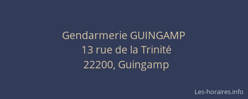 Gendarmerie GUINGAMP