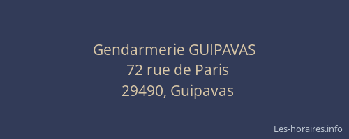 Gendarmerie GUIPAVAS