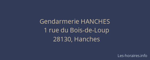 Gendarmerie HANCHES