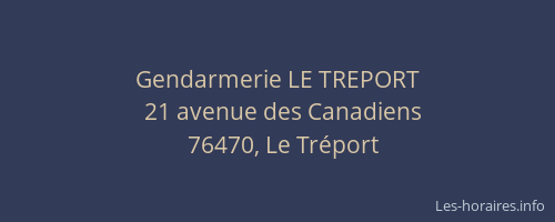 Gendarmerie LE TREPORT