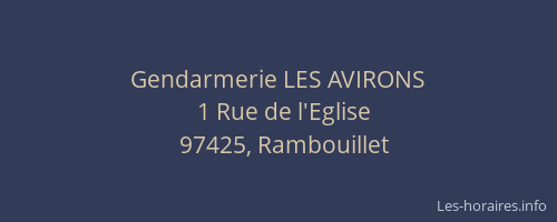 Gendarmerie LES AVIRONS