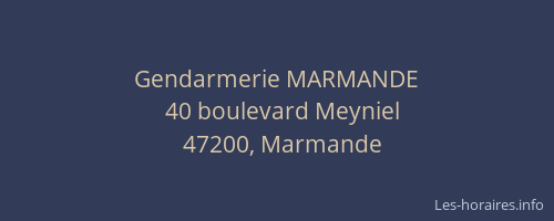 Gendarmerie MARMANDE