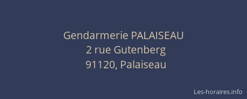 Gendarmerie PALAISEAU