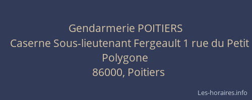 Gendarmerie POITIERS