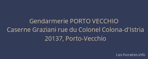 Gendarmerie PORTO VECCHIO