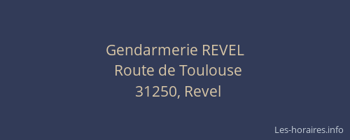 Gendarmerie REVEL