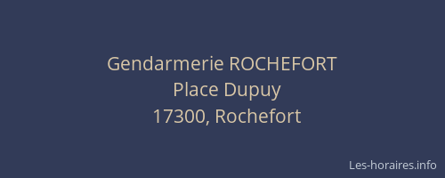 Gendarmerie ROCHEFORT