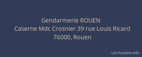 Gendarmerie ROUEN