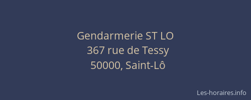 Gendarmerie ST LO