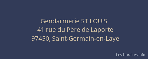 Gendarmerie ST LOUIS