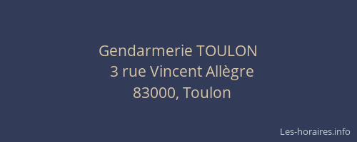 Gendarmerie TOULON