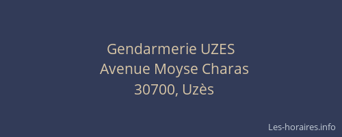Gendarmerie UZES