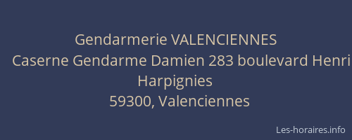Gendarmerie VALENCIENNES