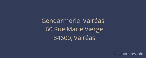 Gendarmerie  Valréas