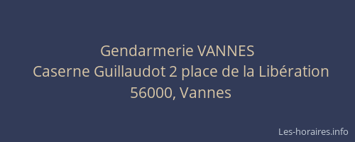 Gendarmerie VANNES