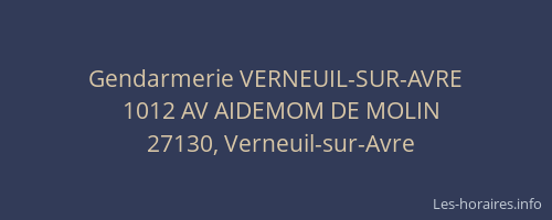 Gendarmerie VERNEUIL-SUR-AVRE