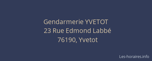 Gendarmerie YVETOT