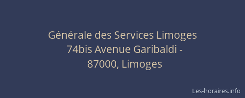 Générale des Services Limoges