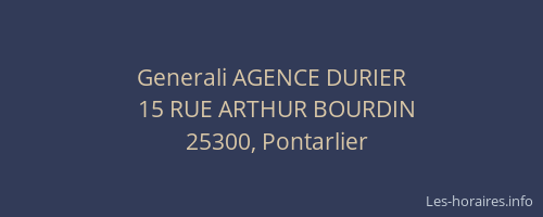 Generali AGENCE DURIER