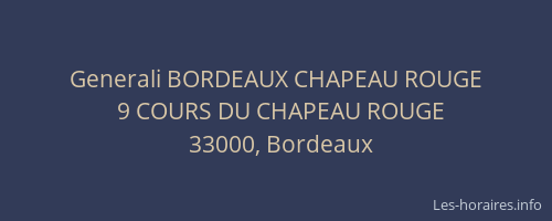 Generali BORDEAUX CHAPEAU ROUGE