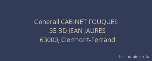 Generali CABINET FOUQUES