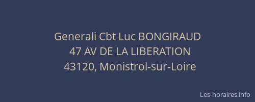 Generali Cbt Luc BONGIRAUD