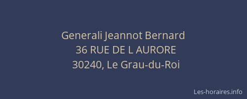 Generali Jeannot Bernard