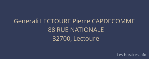 Generali LECTOURE Pierre CAPDECOMME