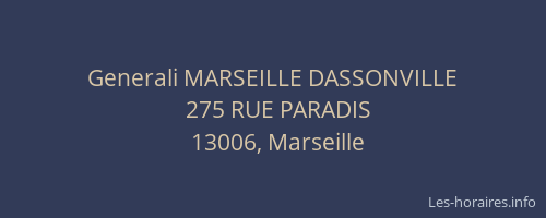 Generali MARSEILLE DASSONVILLE