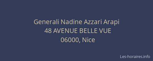 Generali Nadine Azzari Arapi