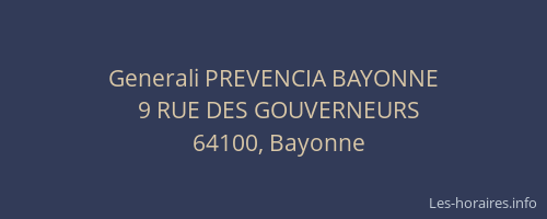 Generali PREVENCIA BAYONNE