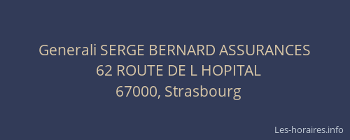 Generali SERGE BERNARD ASSURANCES