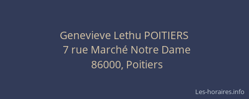 Genevieve Lethu POITIERS