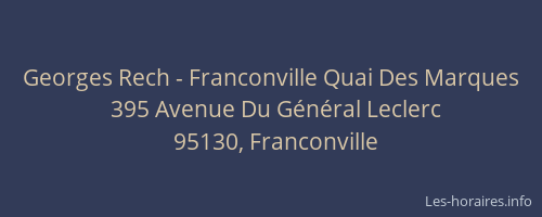 Georges Rech - Franconville Quai Des Marques