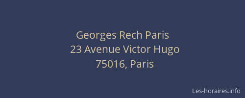 Georges Rech Paris