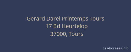 Gerard Darel Printemps Tours