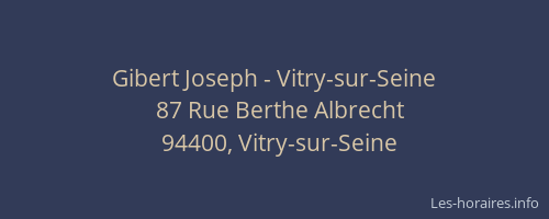 Gibert Joseph - Vitry-sur-Seine