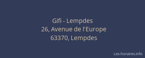 Gifi - Lempdes