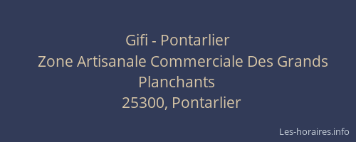 Gifi - Pontarlier